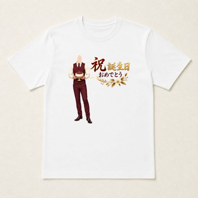 顔写真でつくる大人の誕生日Tシャツ「今日は、あなたが主役」