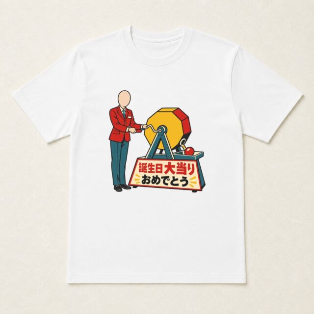 顔写真でつくる大人の誕生日Tシャツ「百貨店の誕生日福引」