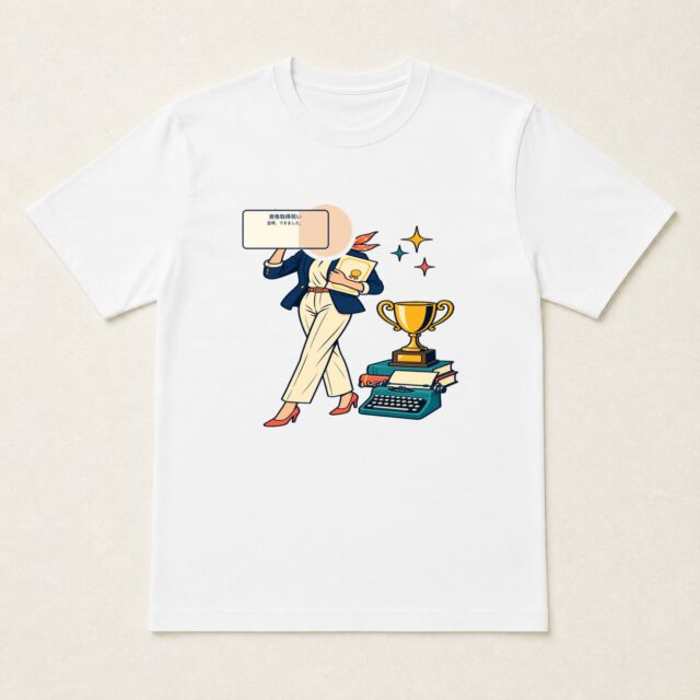 顔写真でつくる資格取得祝いTシャツ「証明、できました。」
