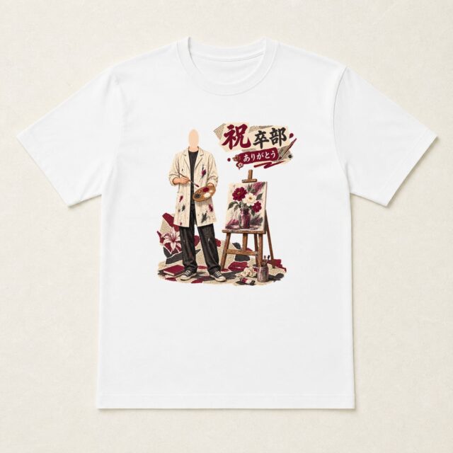 顔写真でつくる卒部・部活動引退記念Tシャツ「描いた時間を忘れない」