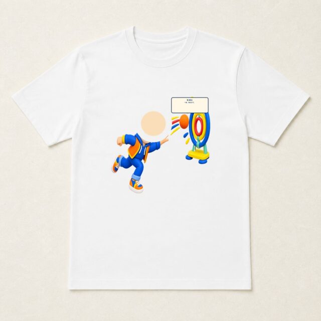 顔写真でつくる会社創立祝いTシャツ「一投、始めます。」