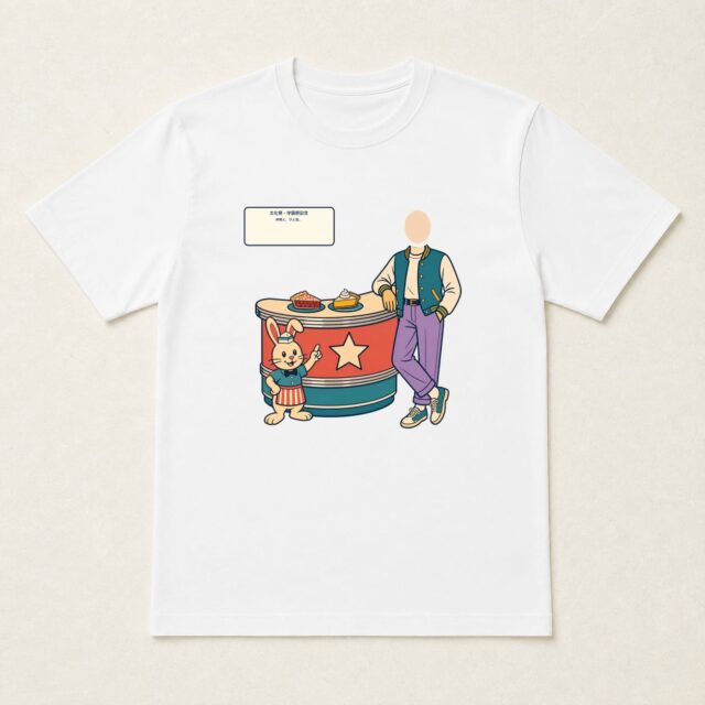 顔写真でつくる初節句・こどもの日Tシャツ「仲間と、ひと皿。」