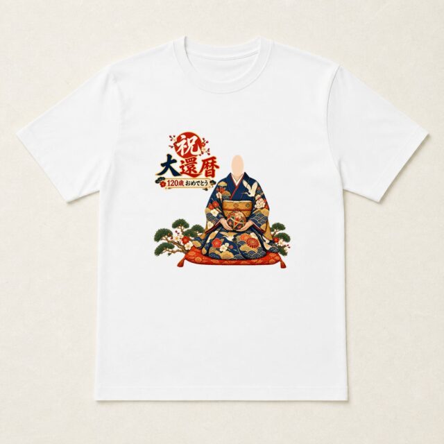 顔写真でつくる大還暦Tシャツ「祝いを結ぶ、百二十年」