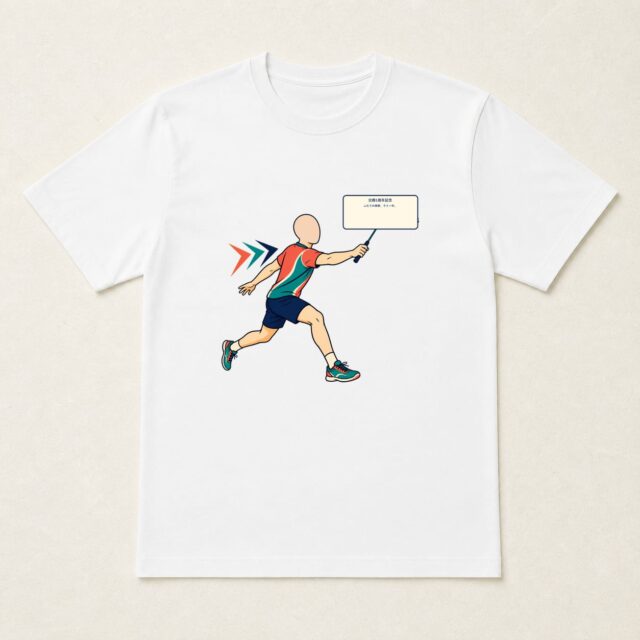 顔写真でつくる交際1周年記念Tシャツ「ふたりの季節、ラリー中。」