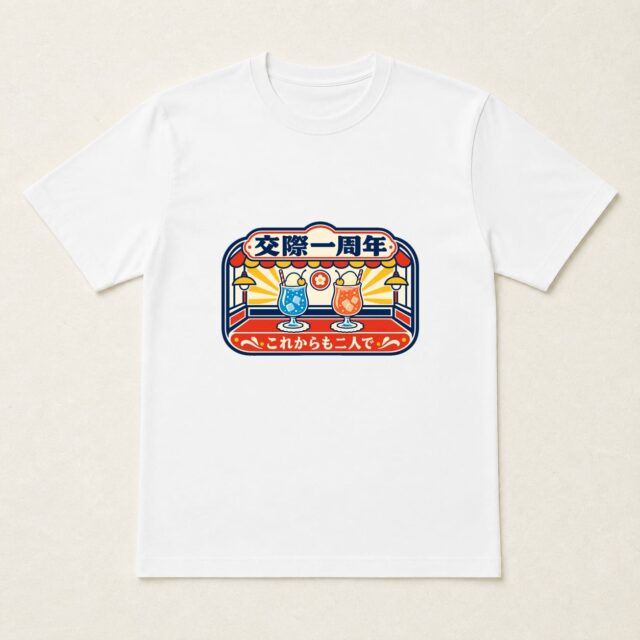 交際1周年記念Tシャツ「純喫茶・一周年席」