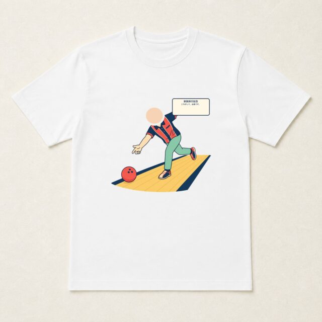 顔写真でつくる家族旅行記念Tシャツ「ころがして、出発です。」