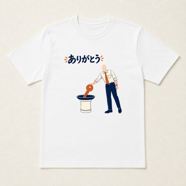 顔写真でつくる退職・送別Tシャツ「最後のひと仕事」