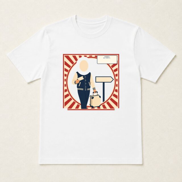 顔写真でつくる退職・送別Tシャツ「旅立ち、選びました。」
