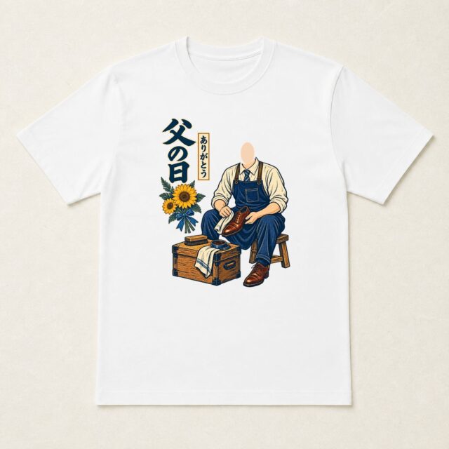 顔写真でつくる父の日Tシャツ「足元からありがとう」