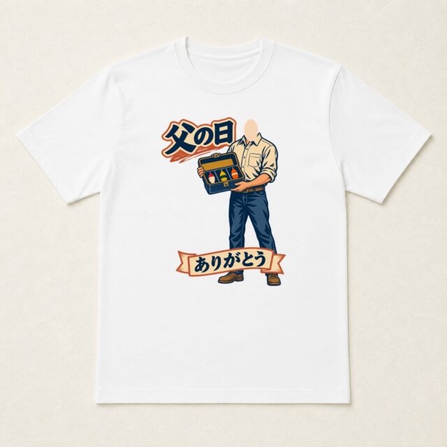 顔写真でつくる父の日Tシャツ「楽しみを、ひと箱に」