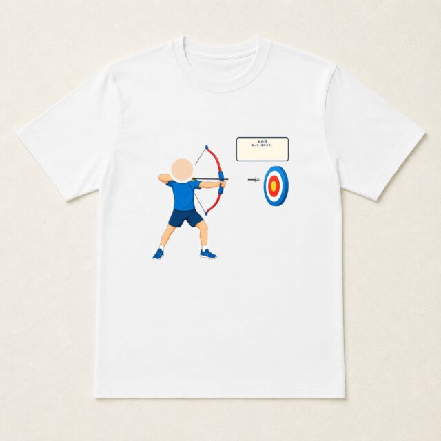 顔写真でつくる父の日Tシャツ「狙って、届けます。」