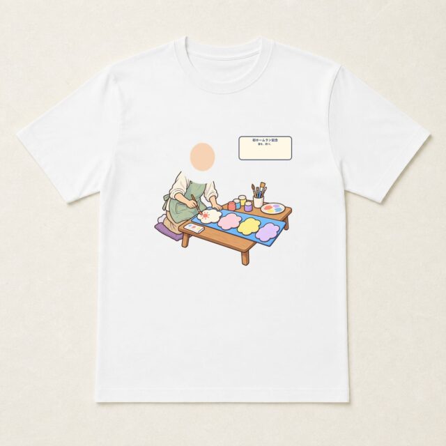 顔写真でつくる初ホームラン記念Tシャツ「雲を、四つ。」