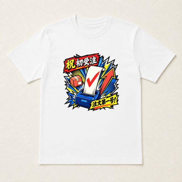初受注記念Tシャツ「注文第一号・受注票突破」