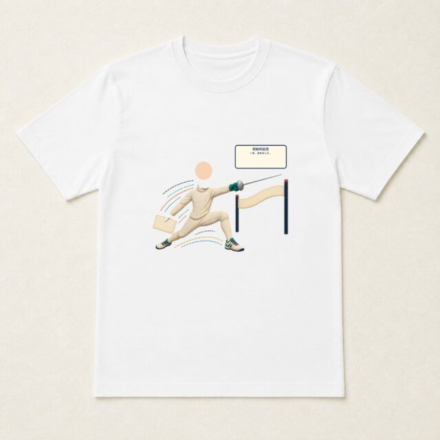 顔写真でつくる初給料記念Tシャツ「一歩、決めました。」
