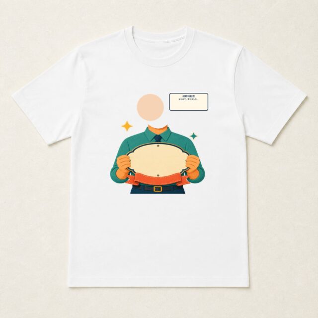 顔写真でつくる初給料記念Tシャツ「はじめて、飾りました。」