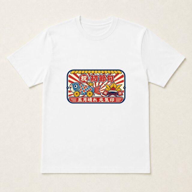 初節句・こどもの日Tシャツ「五月玩具店・初節句看板」