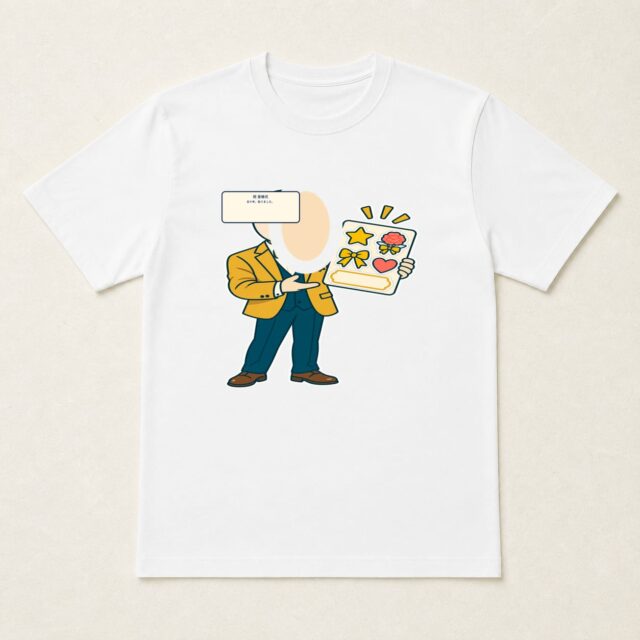 顔写真でつくる結婚50周年・金婚式Tシャツ「五十年、貼りました。」