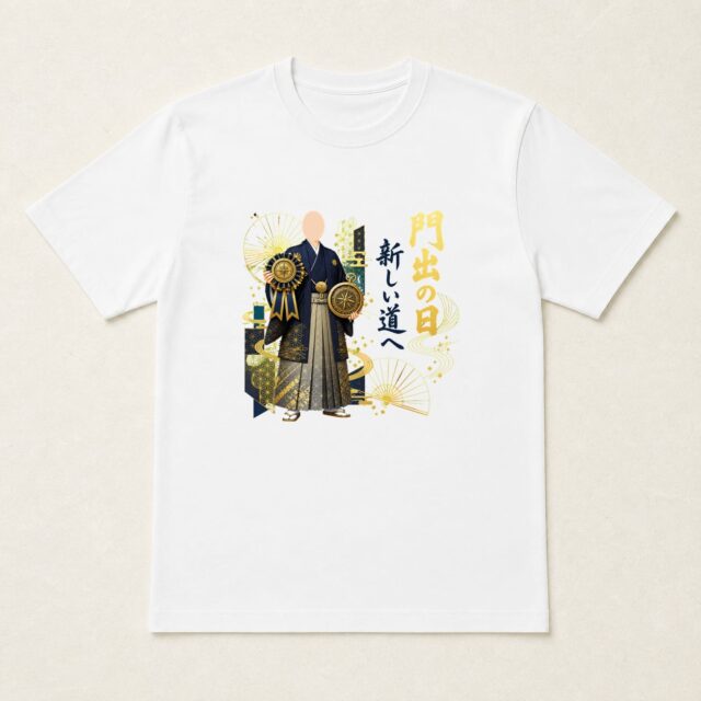 顔写真でつくる卒業祝いTシャツ「門出の記章」