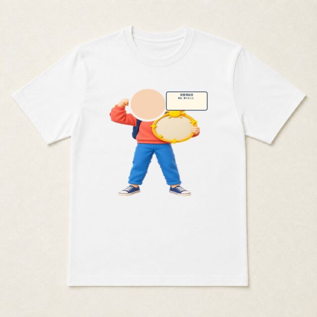 顔写真でつくる初登頂記念Tシャツ「景色、飾りました。」