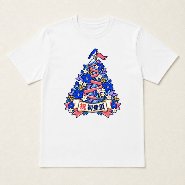 初登頂記念Tシャツ「花道をのぼる初めての頂」