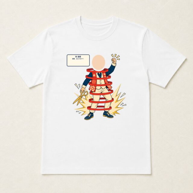 顔写真でつくる還暦Tシャツ「還暦、ほどけます！」