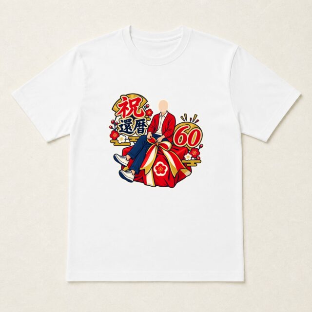 顔写真でつくる還暦Tシャツ「祝いのギフトシート」