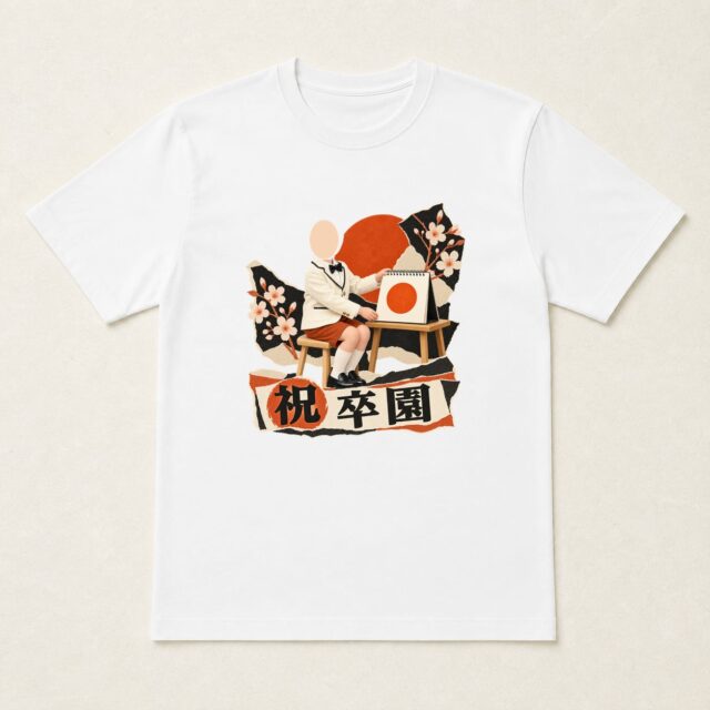 顔写真でつくる卒園祝いTシャツ「さいごの園の日」