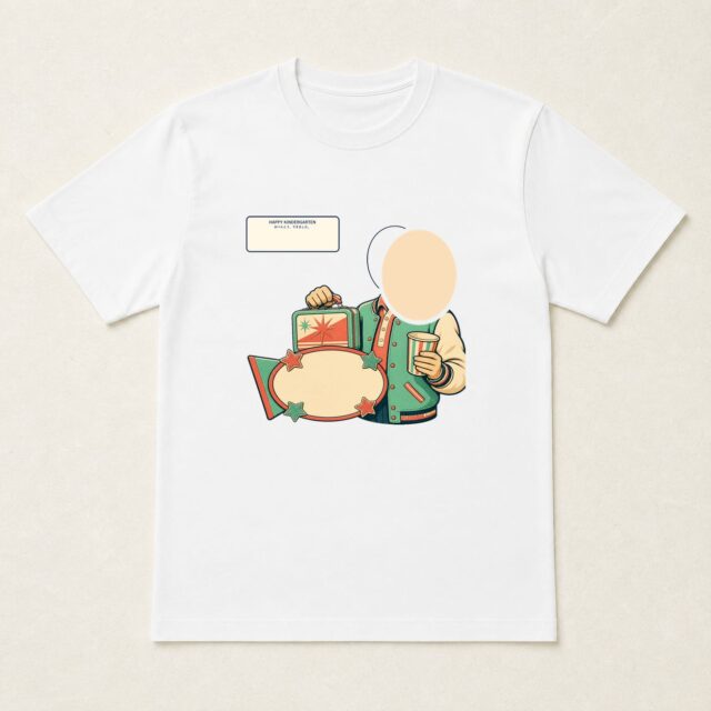 顔写真でつくる入園祝いTシャツ「おべんとう、できました。」