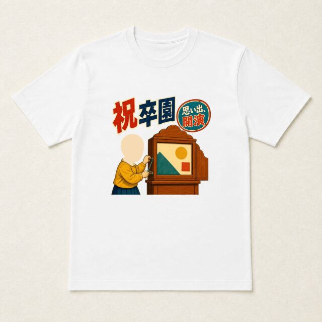 顔写真でつくる卒園祝いTシャツ「思い出、開演」