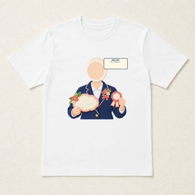 顔写真でつくる勤続10周年Tシャツ「十年、そろえました。」