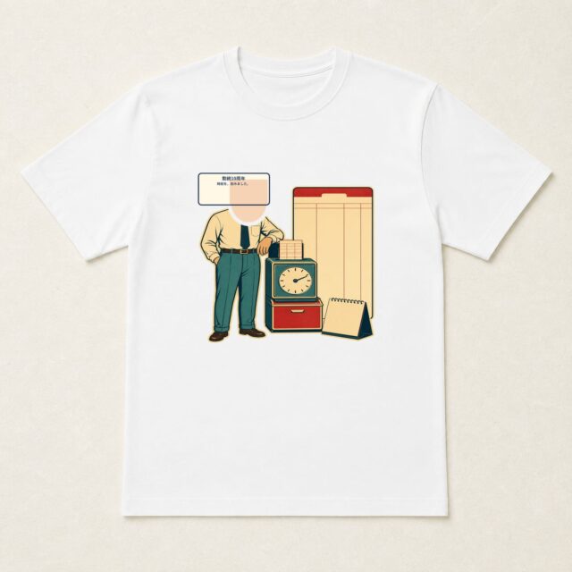 顔写真でつくる勤続10周年Tシャツ「時刻を、刻みました。」
