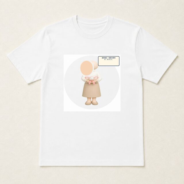 顔写真でつくる真珠婚式・結婚30周年Tシャツ「丸く、祝いました。」