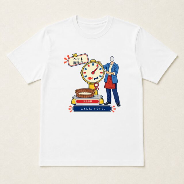 顔写真でつくるペット誕生日Tシャツ「ことしも、すくすく。」