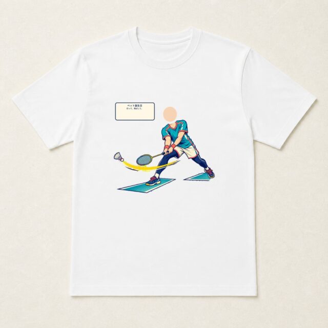 顔写真でつくるペット誕生日Tシャツ「打って、飛ばして。」