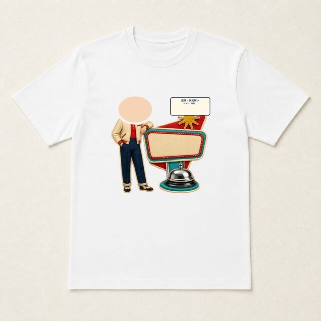 顔写真でつくる退院・快気祝いTシャツ「ベルで、再開。」