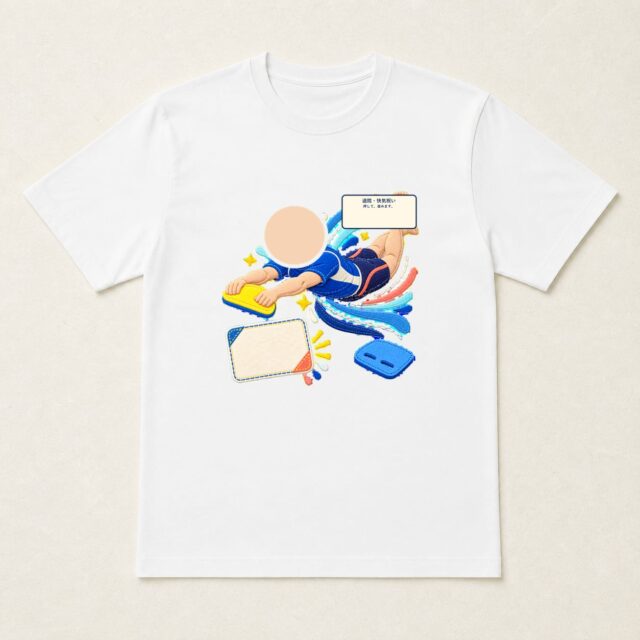 顔写真でつくる退院・快気祝いTシャツ「押して、進みます。」