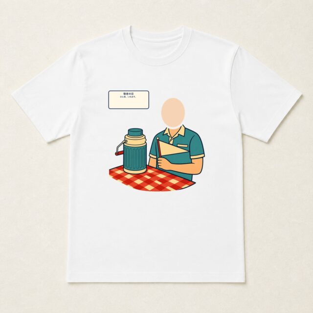顔写真でつくる敬老の日Tシャツ「ひと息、いれます。」