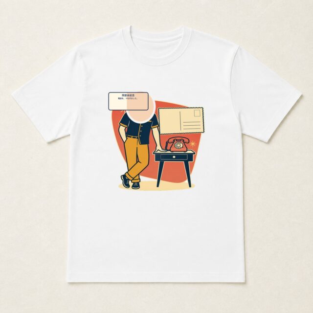顔写真でつくる同窓会記念Tシャツ「電話を、つなぎました。」