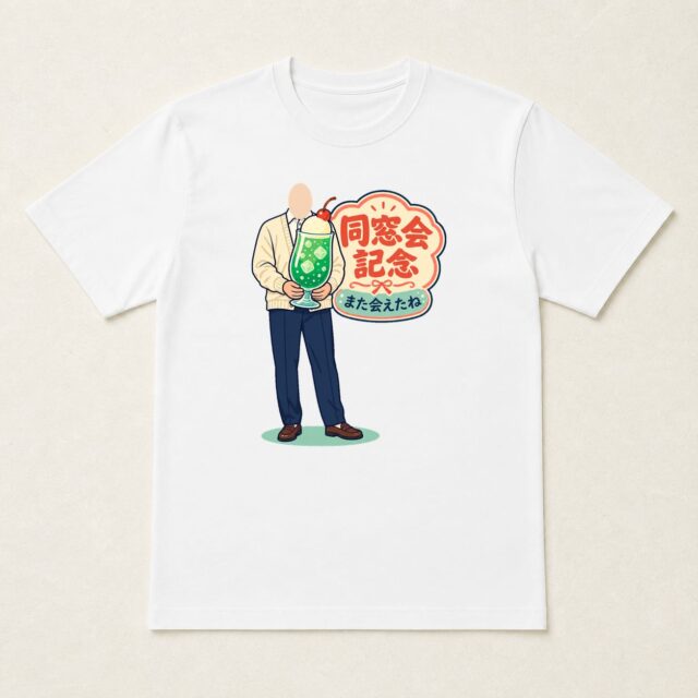 顔写真でつくる同窓会記念Tシャツ「あの日の続き、話そう」