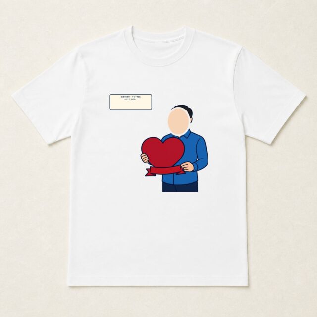 顔写真でつくる結婚40周年・ルビー婚式Tシャツ「ふたりで、四十年。」