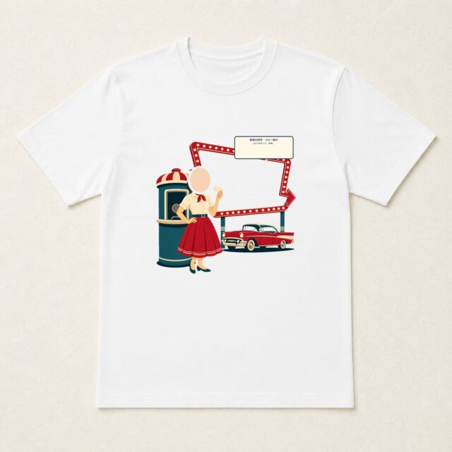 顔写真でつくる結婚40周年・ルビー婚式Tシャツ「ふたりのロード、40年。」