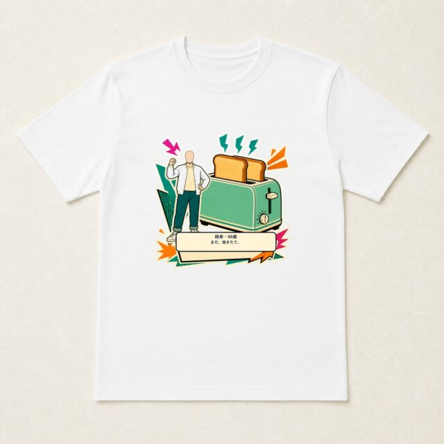 顔写真でつくる緑寿Tシャツ「まだ、焼きたて。」