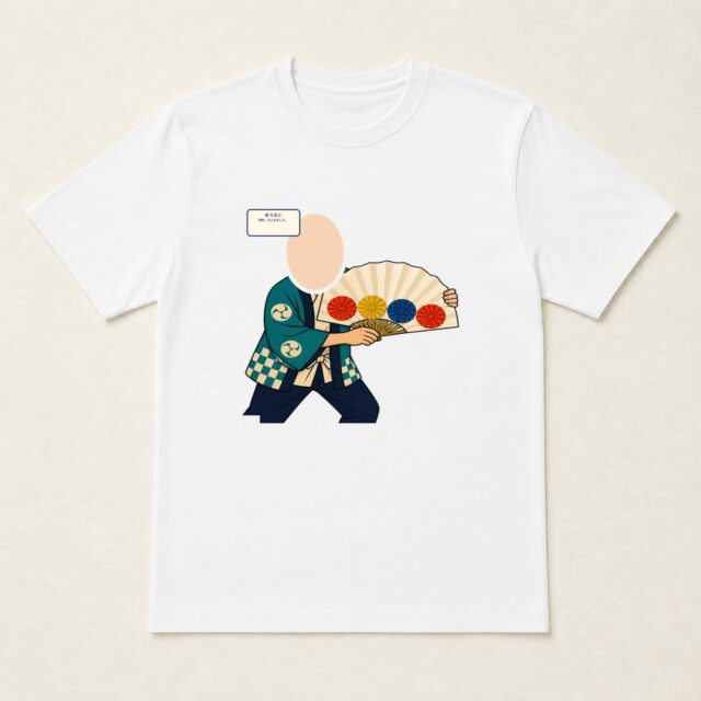 顔写真でつくる七五三Tシャツ「四枚、ひらきました。」