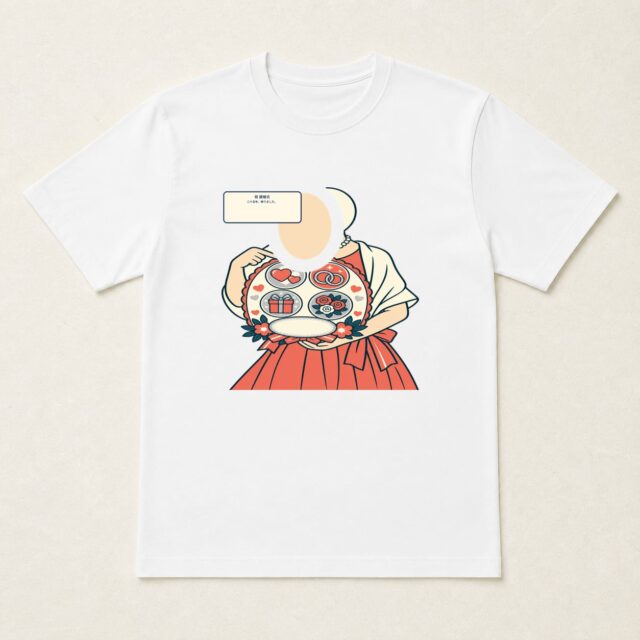 顔写真でつくる結婚25周年・銀婚式Tシャツ「二十五年、飾りました。」