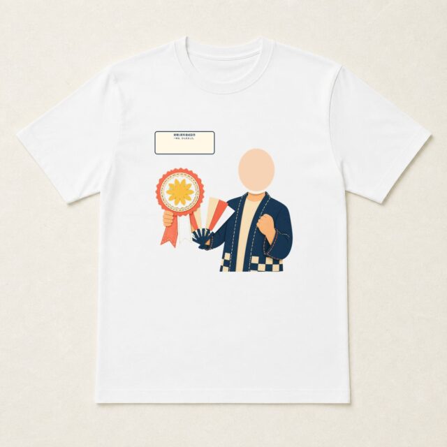 顔写真でつくる禁煙1周年達成記念Tシャツ「一年分、ひらきました。」