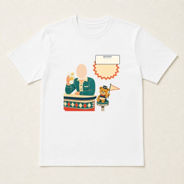 顔写真でつくる禁煙1周年達成記念Tシャツ「さわやか一杯、どうぞ。」