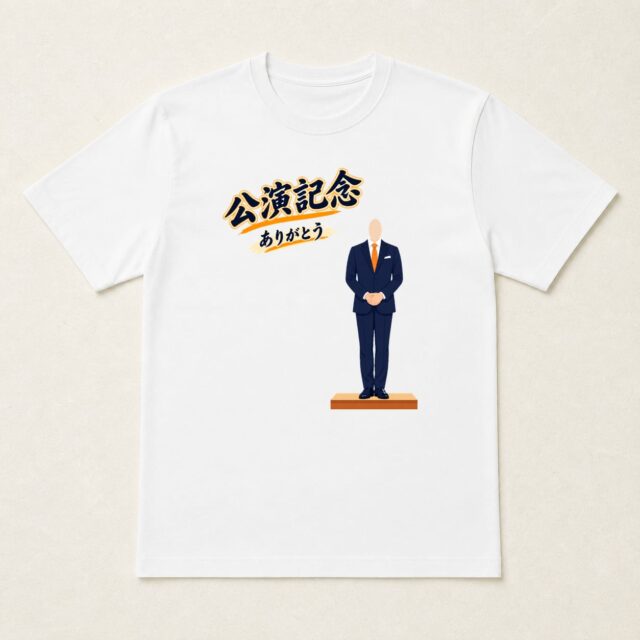 顔写真でつくる発表会・公演記念Tシャツ「拍手をありがとう」
