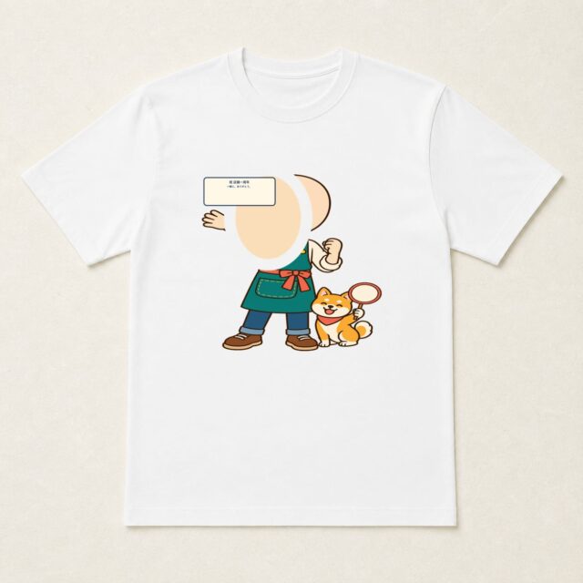 顔写真でつくる店舗1周年Tシャツ「一緒に、ありがとう。」