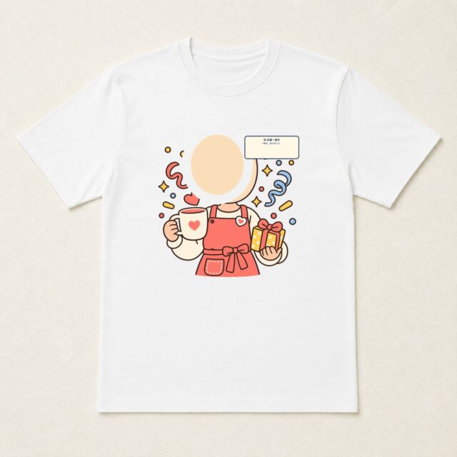 顔写真でつくる店舗1周年Tシャツ「一年分、ありがとう。」