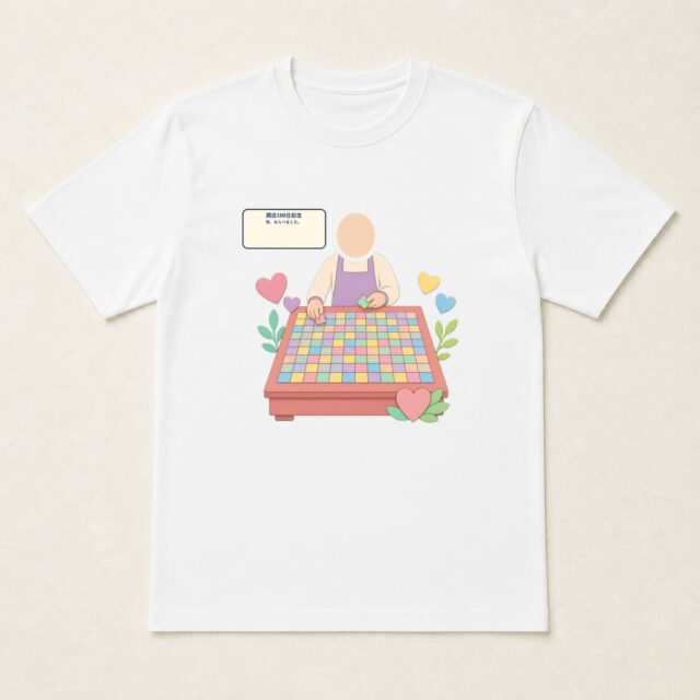 顔写真でつくる開店100日記念Tシャツ「百、ならべました。」